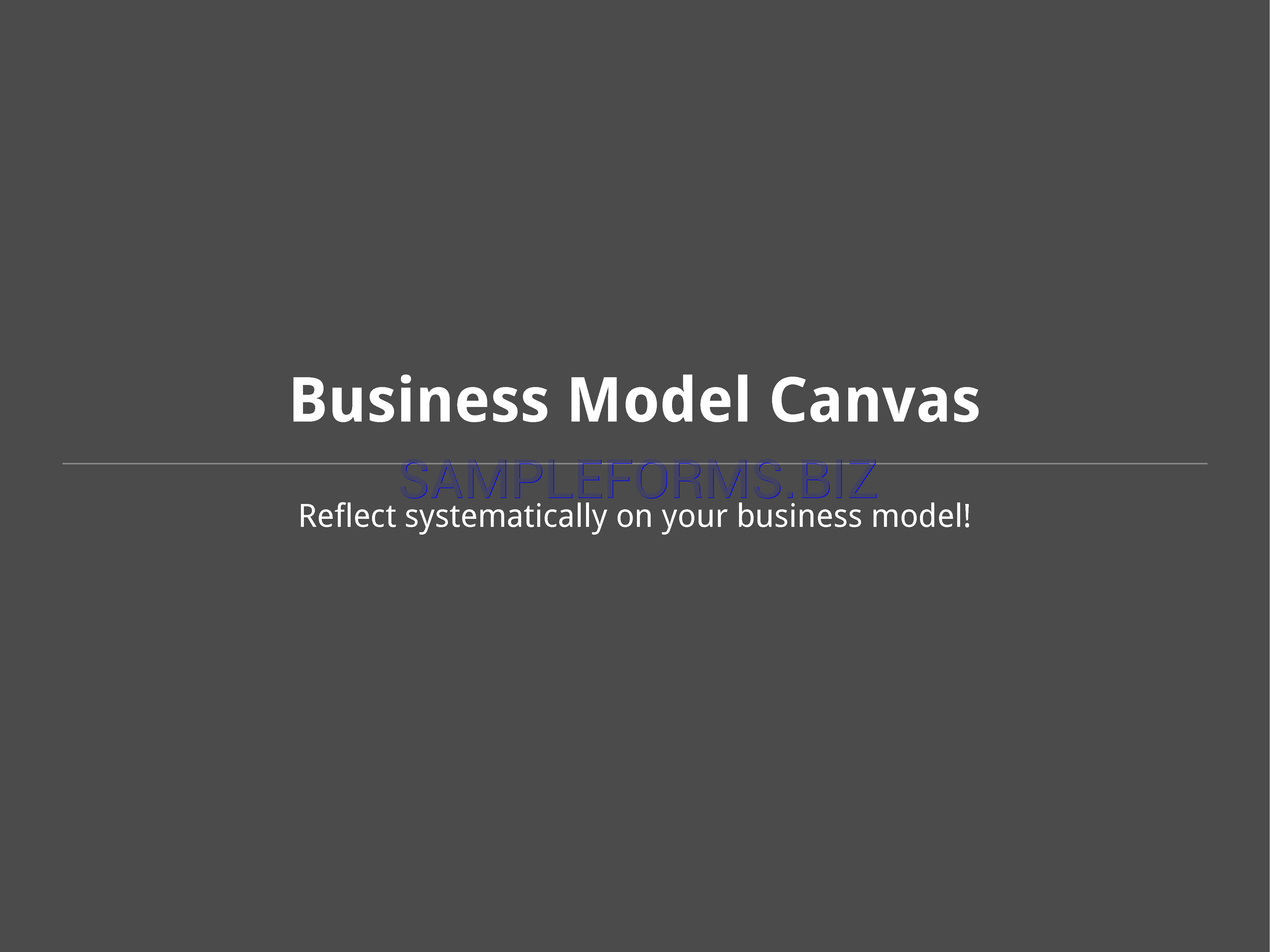 Preview free downloadable Business Model Canvas 2 in PDF (page 1)